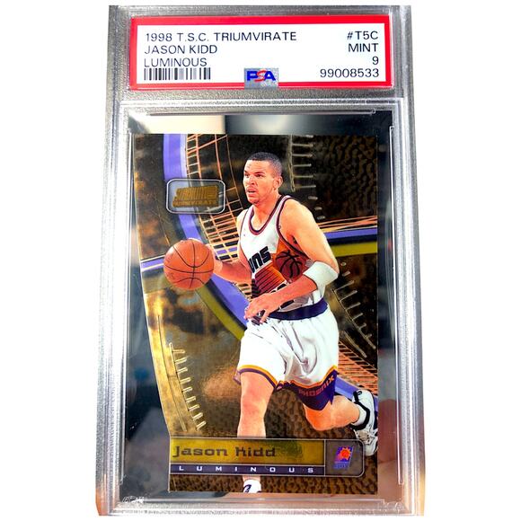 1998 Topps Stadium Club Triumvirate Luminous #T5c Jason Kidd PSA 9 Phoenix Suns - Picture 3 of 5